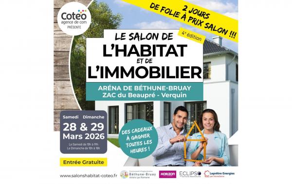 Salon De L'habitat Et De L'immobilier à Verquin (62131) les 28/03/2026 et 29/03/2026