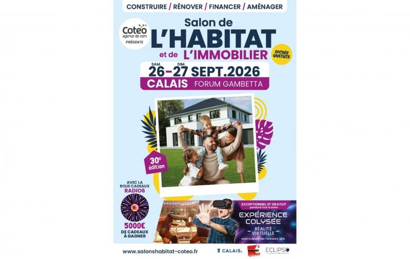 Salon De L'habitat Et De L'immobilier à Calais (62100) les 26/09/2026 et 27/09/2026