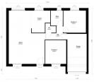 Plan de maison contemporaine de plain-pied 2 chambres avec garage n°101