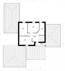 Plan de maison contemporaine R+1 à étage _ 4 chambres 2 salles de bains  avec garage - Dh81 - étage
