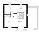 Plan de maison cubique R+1 toit plat 3 chambres - PC 27b - étage