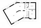 Plan de maison en angle à étage n°80 - rez-de-chaussée