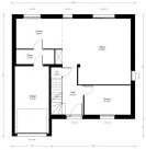 Plan maison à étage traditionnelle 98m² 4 chambres avec garage n°39 - Rez de chuassée