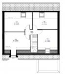 Plan maison contemporaine à étage 100m² 4 chambres avec garage n°70 - étage