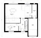 Plan maison contemporaine à étage 114m² 4 chambres avec garage n°113 - rez-de-chaussée