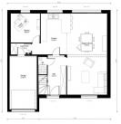 Plan maison contemporaine à étage 114m² 4 chambres avec garage n°114 - rez-de-chaussée
