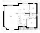 Plan maison contemporaine à étage 126m² 3 chambres n°74b - rez-de-chaussée
