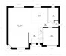 Plan maison contemporaine à étage 74 - rez-de-chaussée