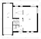 Plan maison contemporaine à étage 92m² 3 chambres avec garage n°43 - Rez-de-chaussée