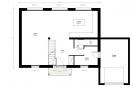 Plan maison contemporaine à étage 99m² 3 chambres avec garage n°61 - rez-de-chaussée