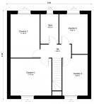 Plan maison contemporaine R+1 100 - étage