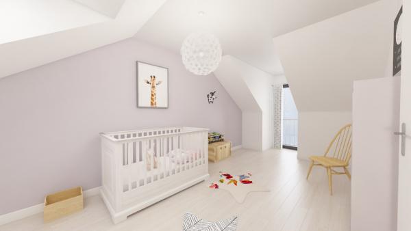 Maison bois à étage 4 chambres traditionnelle - chambre 2