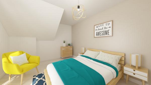 Maison bois à étage 4 chambres traditionnelle - chambre 4