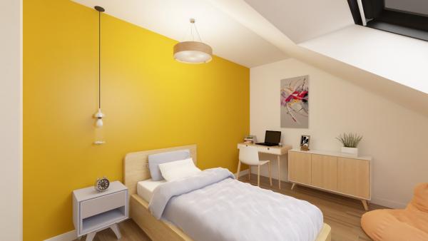 Maison bois à étage contemporaine - chambre 2