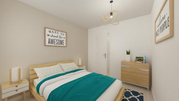 Maison bois plain-pied traditionnelle - chambre 4