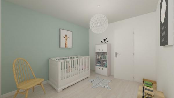 Maison bois plain-pied traditionnelle - chambre enfant