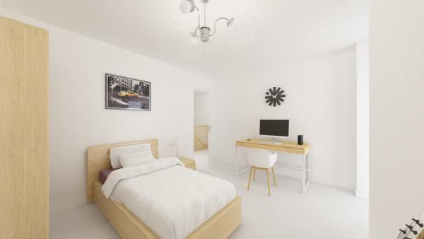 Maison ossature bois à étage 4 chambres - chambre 1