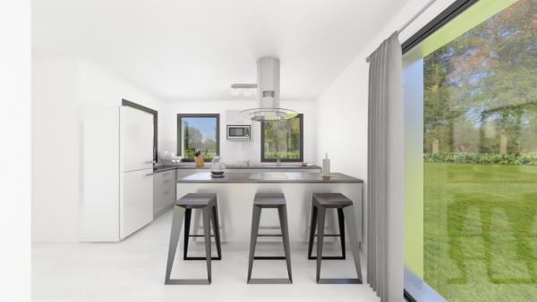 Maison ossature bois à étage - cuisine