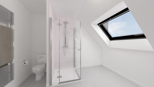 Maison ossature bois à étage - salle de bains