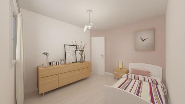 Maison ossature bois plain-pied traditionnelle - chambre 2