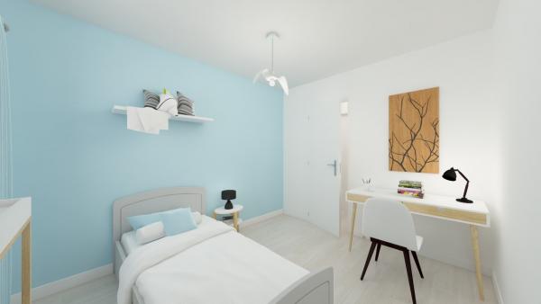 Maison ossature bois plain-pied traditionnelle - chambre 3