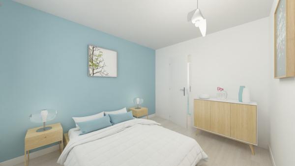 Maison ossature bois plain-pied traditionnelle - chambre parentale