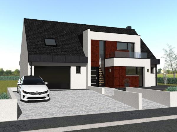 Maison d'Architecte à étage 5 chambres - devant