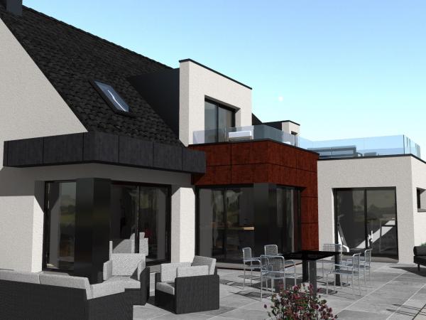 Maison d'Architecte à étage 5 chambres - terrasse