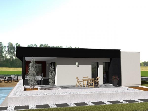 Maison d'Architecte de plain-pied - allée jardin