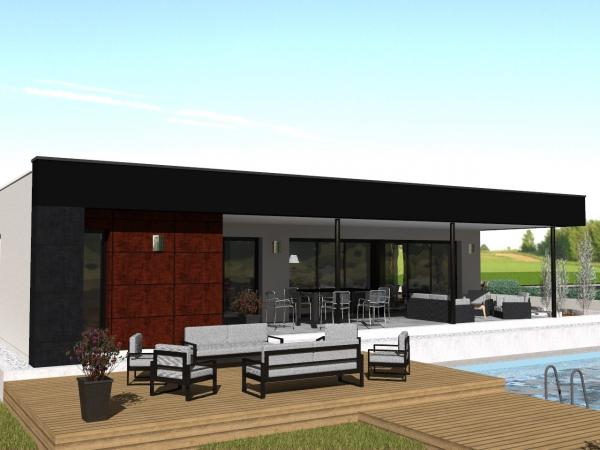 Maison d'Architecte de plain-pied - terrasse