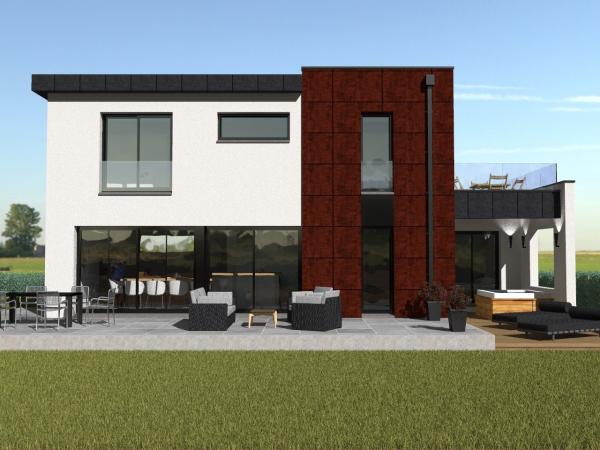 Maison d'Architecte R+1 4 chambres - vue de dos