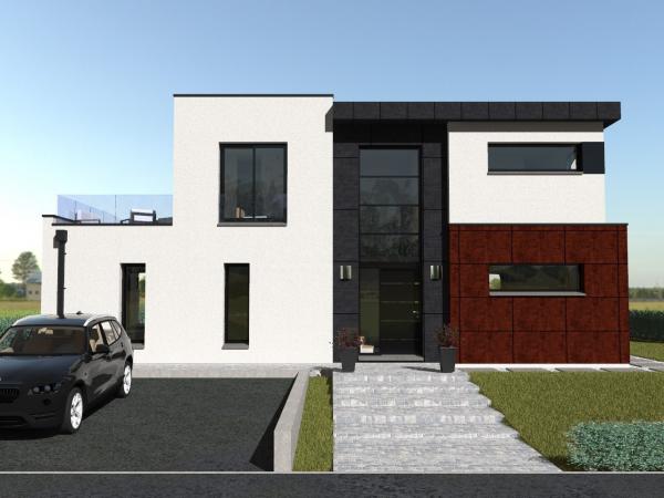 Maison d'Architecte R+1 4 chambres - vue de face