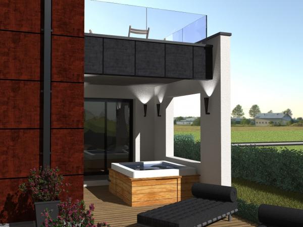 Maison d'Architecte R+1 4 chambres - vue spa