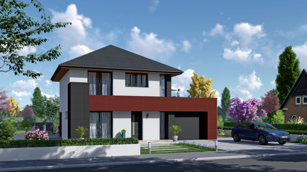 Maison R+1 à étage d'Architecte - façade avant