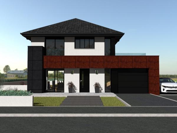 Maison R+1 à étage d'Architecte - vue de face