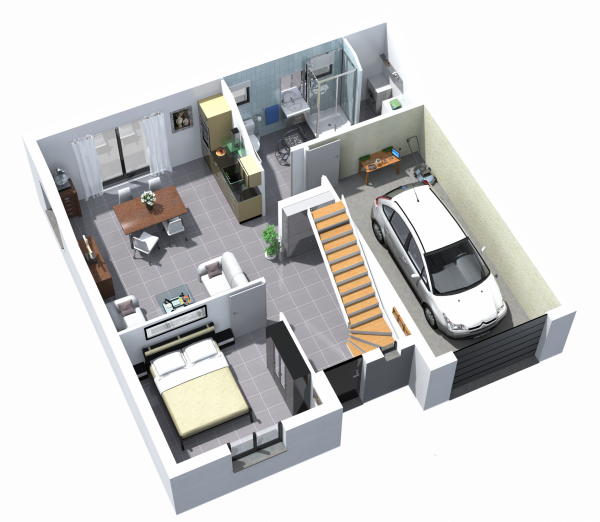 4 Chambres Modèle Habitat Concept A