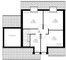 Plan de Maison contemporaine combles aménagés -dh50 Etage