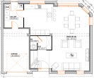 Plan de maison contemporaine R+combles 152_RDC