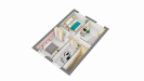 BDL - Plan de maison à étage R+1 - 3 chambres - bureau _ PC 121 _ Etage