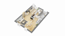 BDL - Plan de maison à étage R+1 - 3 chambres - bureau _ PC 121 _ Rez de chaussée