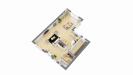 BDL - Plan de maison contemporaine à étage R+1 - 3 chambres - PC 123B _ Rez de chaussée