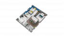 Plan 3D maison R+1 cubique 128m² 5 chambres n°29 - Etage