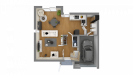 Plan maison à étage R+1 cubique contemporaine 4 chambres avec garage - n°28 - rez de chaussée