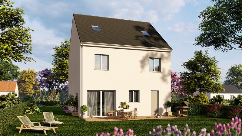 Maison sur-mesure R+1 style cubique - façade arrière