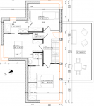 Plan maison R+1 cubique sur-mesure 3 chambres - étage