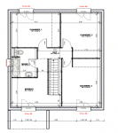 Plan maison R+1 cubique sur-mesure 3 chambres - étage