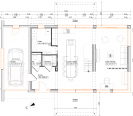 Plan maison R+1 cubique sur-mesure 3 chambres - rez-de-chaussée