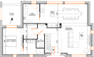 Plan maison R+1 cubique sur-mesure 4 chambres - rez-de-chaussée