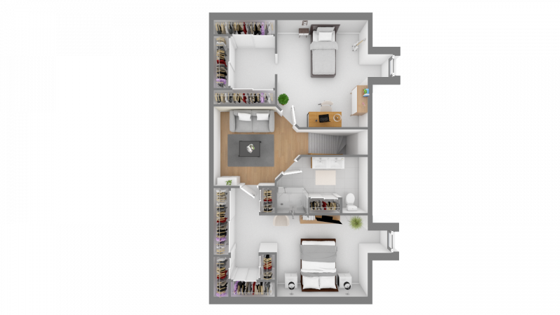 Plan étage maison sur-mesure à étage 3 chambres