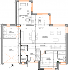 Plan maison à étage 5 chambres et garage - rdc